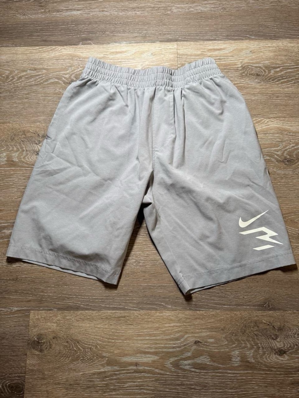 Boys' Gray Athletic Shorts with Elastic Waistband